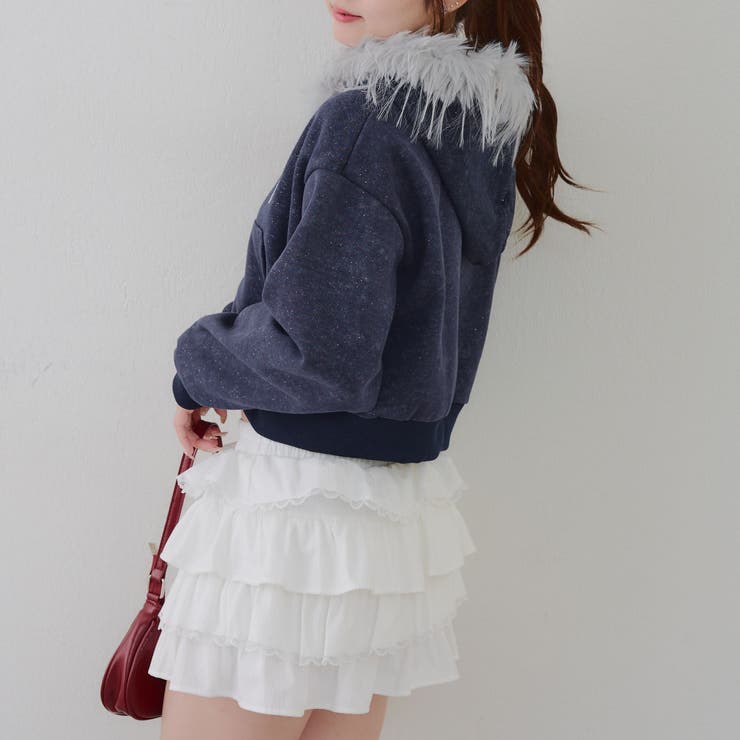 【セットアップ対応】フードファー付キラキラパーカー | RMAF　NICE CLAUP / OLIVE des OLIVE | 詳細画像4 