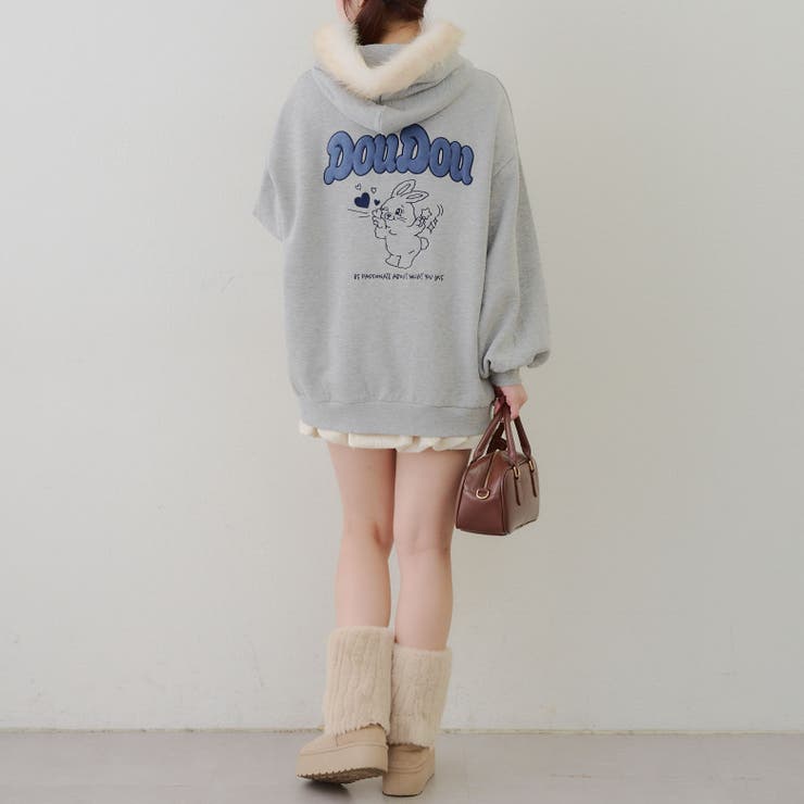 裏起毛 オタ活うさぎパーカー | RMAF　NICE CLAUP / OLIVE des OLIVE | 詳細画像9 