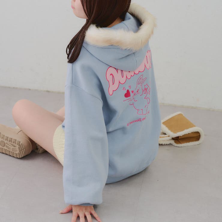 裏起毛 オタ活うさぎパーカー | RMAF　NICE CLAUP / OLIVE des OLIVE | 詳細画像11 