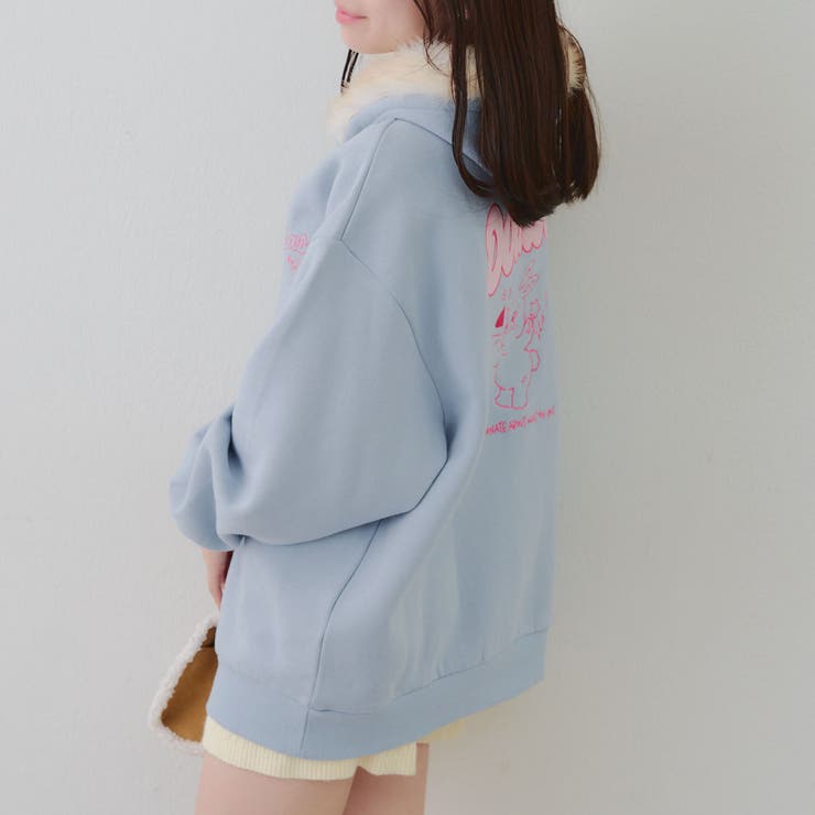 裏起毛 オタ活うさぎパーカー | RMAF　NICE CLAUP / OLIVE des OLIVE | 詳細画像14 