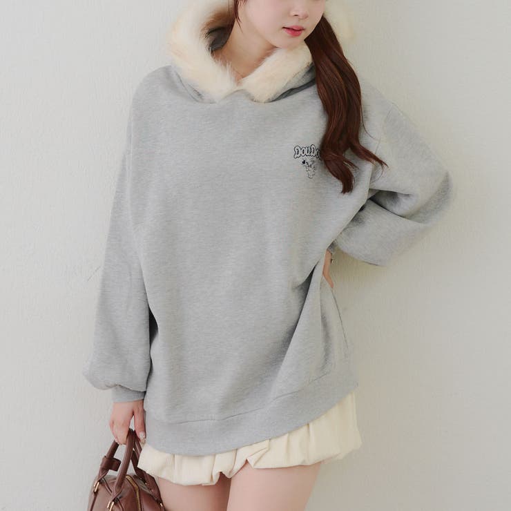 裏起毛 オタ活うさぎパーカー | RMAF　NICE CLAUP / OLIVE des OLIVE | 詳細画像4 