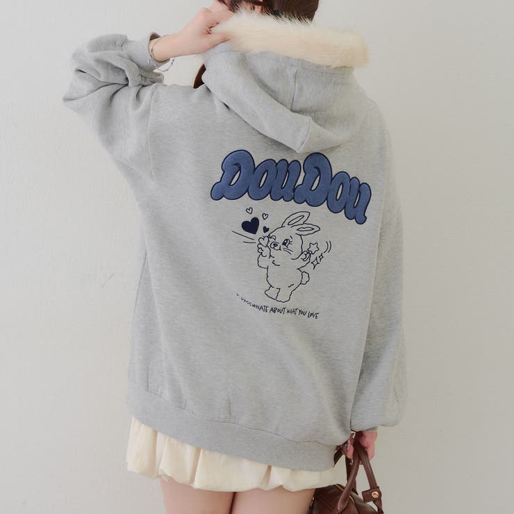 裏起毛 オタ活うさぎパーカー | RMAF　NICE CLAUP / OLIVE des OLIVE | 詳細画像6 