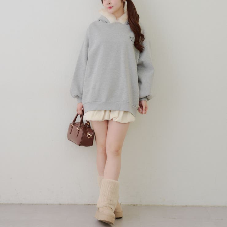 裏起毛 オタ活うさぎパーカー | RMAF　NICE CLAUP / OLIVE des OLIVE | 詳細画像7 