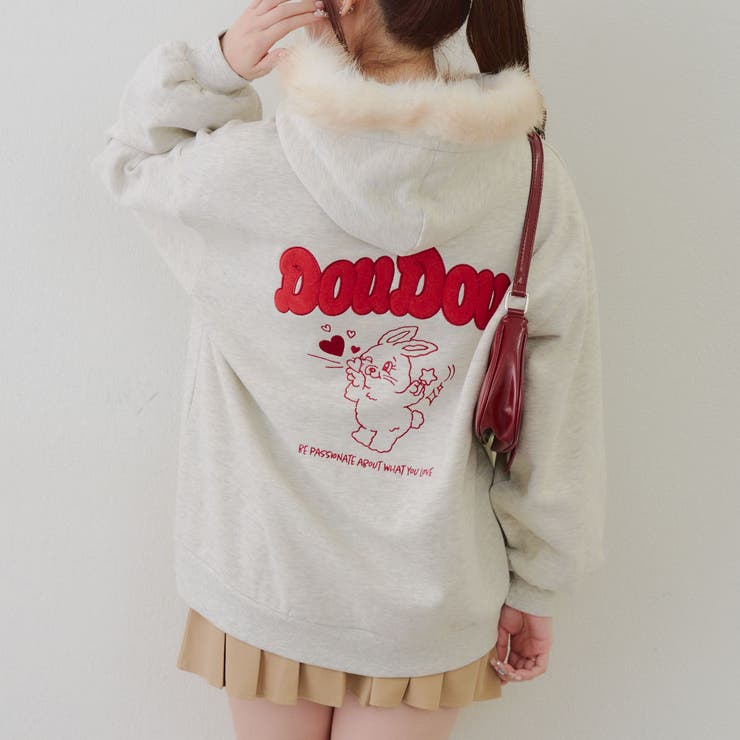 オートミール | 裏起毛 オタ活うさぎパーカー | RMAF　NICE CLAUP / OLIVE des OLIVE