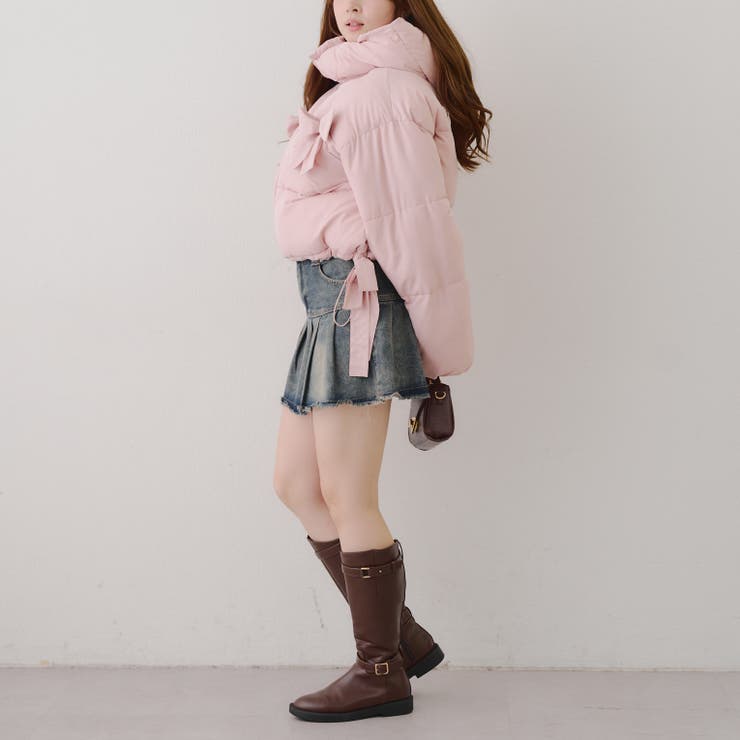 リボンが可愛いガーリーアウター♪2WAYリボン中綿ブルゾン | RMAF　NICE CLAUP / OLIVE des OLIVE | 詳細画像10 
