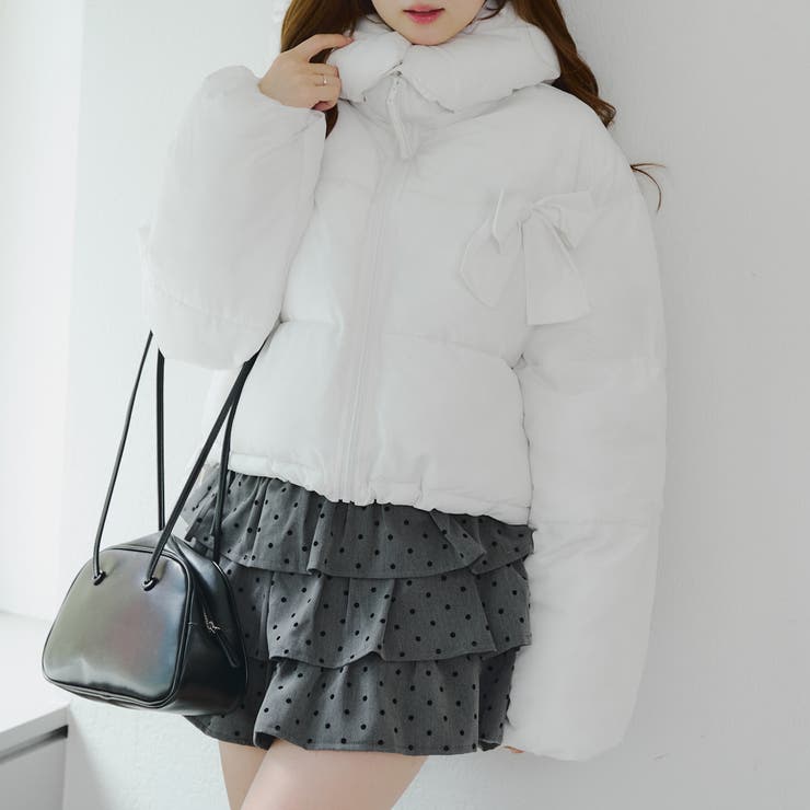 リボンが可愛いガーリーアウター♪2WAYリボン中綿ブルゾン | RMAF　NICE CLAUP / OLIVE des OLIVE | 詳細画像11 