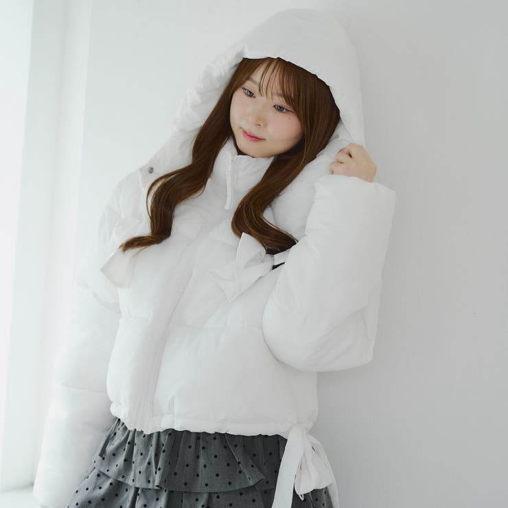 リボンが可愛いガーリーアウター♪2WAYリボン中綿ブルゾン | RMAF　NICE CLAUP / OLIVE des OLIVE | 詳細画像16 