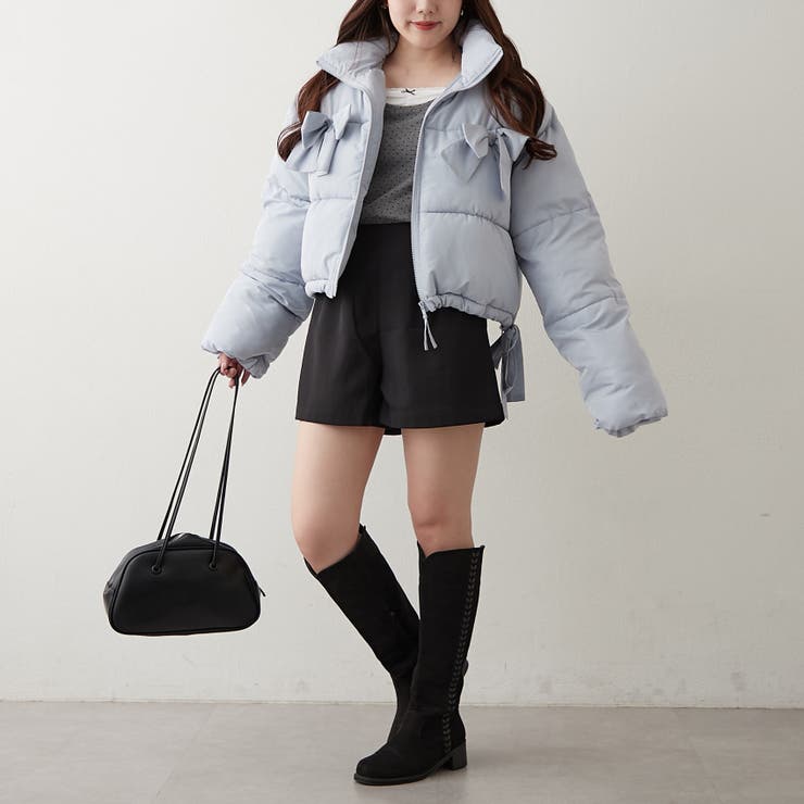 リボンが可愛いガーリーアウター♪2WAYリボン中綿ブルゾン | RMAF　NICE CLAUP / OLIVE des OLIVE | 詳細画像27 