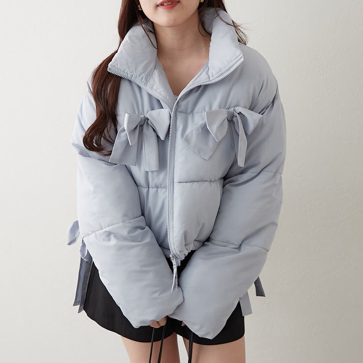 リボンが可愛いガーリーアウター♪2WAYリボン中綿ブルゾン | RMAF　NICE CLAUP / OLIVE des OLIVE | 詳細画像23 