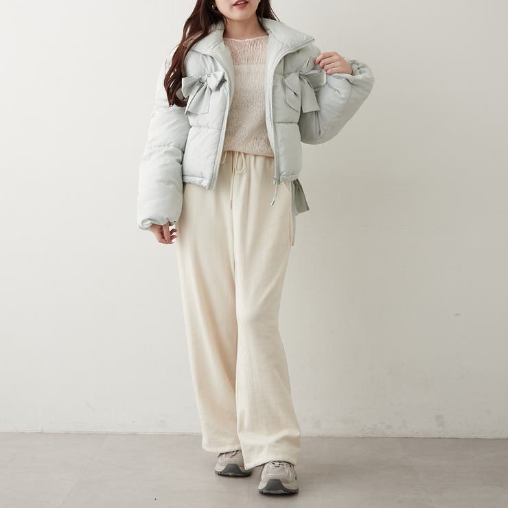 リボンが可愛いガーリーアウター♪2WAYリボン中綿ブルゾン | RMAF　NICE CLAUP / OLIVE des OLIVE | 詳細画像36 