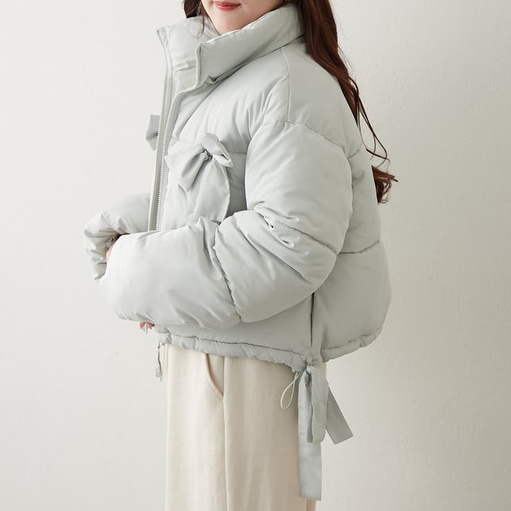 リボンが可愛いガーリーアウター♪2WAYリボン中綿ブルゾン | RMAF　NICE CLAUP / OLIVE des OLIVE | 詳細画像32 