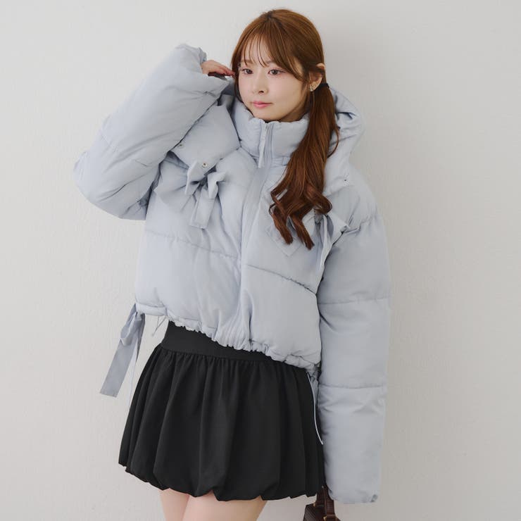 リボンが可愛いガーリーアウター♪2WAYリボン中綿ブルゾン | RMAF　NICE CLAUP / OLIVE des OLIVE | 詳細画像22 