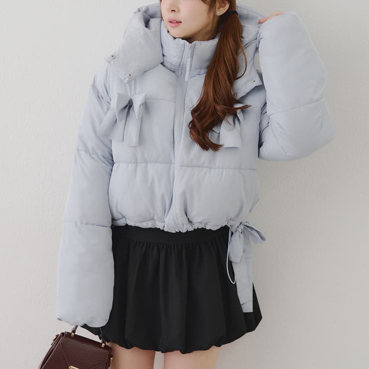 リボンが可愛いガーリーアウター♪2WAYリボン中綿ブルゾン | RMAF　NICE CLAUP / OLIVE des OLIVE | 詳細画像24 
