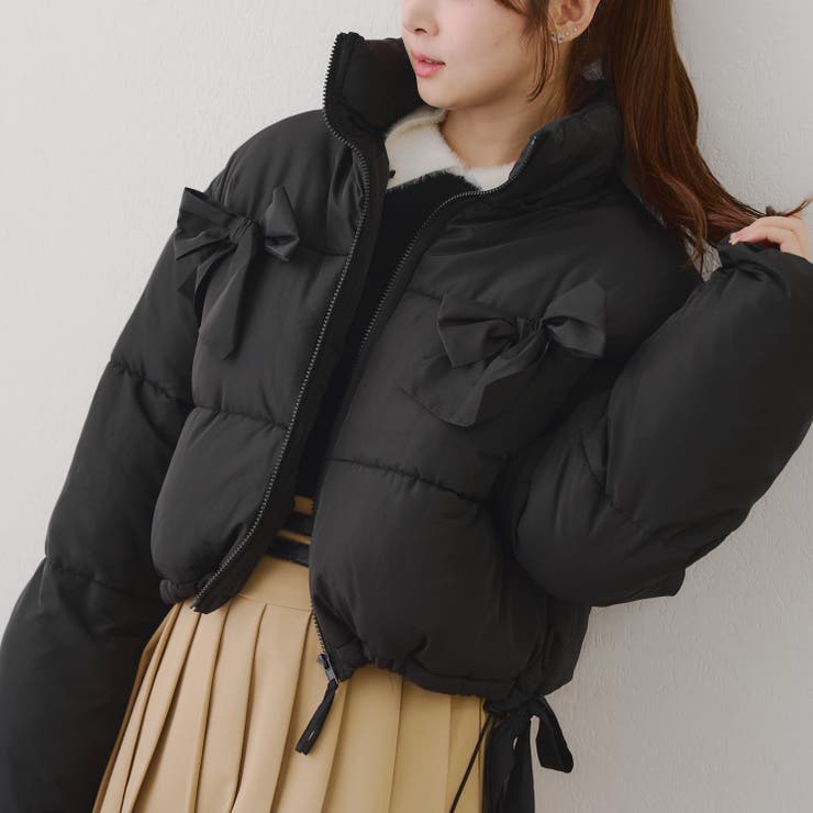 リボンが可愛いガーリーアウター♪2WAYリボン中綿ブルゾン | RMAF　NICE CLAUP / OLIVE des OLIVE | 詳細画像40 