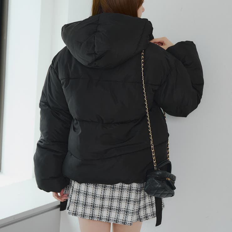 リボンが可愛いガーリーアウター♪2WAYリボン中綿ミドル丈ブルゾン | RMAF　NICE CLAUP / OLIVE des OLIVE | 詳細画像20 