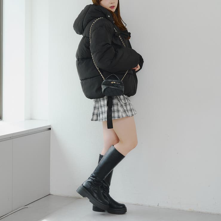 リボンが可愛いガーリーアウター♪2WAYリボン中綿ミドル丈ブルゾン | RMAF　NICE CLAUP / OLIVE des OLIVE | 詳細画像26 