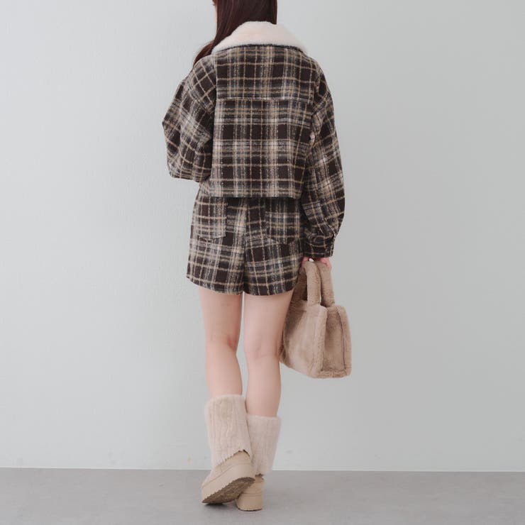 衿ファー付ショートジャケット | RMAF　NICE CLAUP / OLIVE des OLIVE | 詳細画像8 