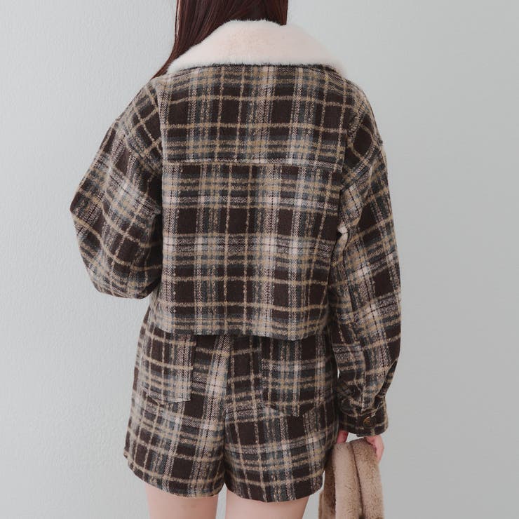 衿ファー付ショートジャケット | RMAF　NICE CLAUP / OLIVE des OLIVE | 詳細画像4 