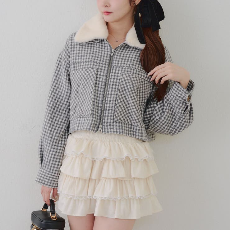 衿ファー付ショートジャケット[品番：OLOW0016950]｜RMAF NICE CLAUP