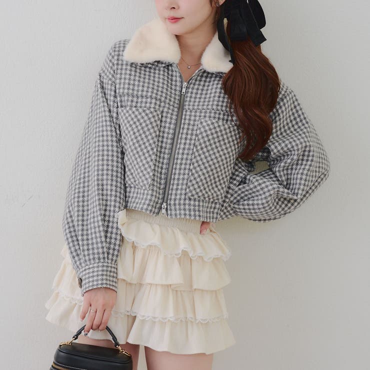 衿ファー付ショートジャケット[品番：OLOW0016950]｜RMAF NICE CLAUP