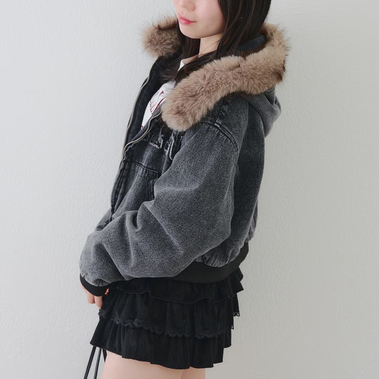 【丈を選べる】ファー付フードブルゾン | RMAF　NICE CLAUP / OLIVE des OLIVE | 詳細画像12 