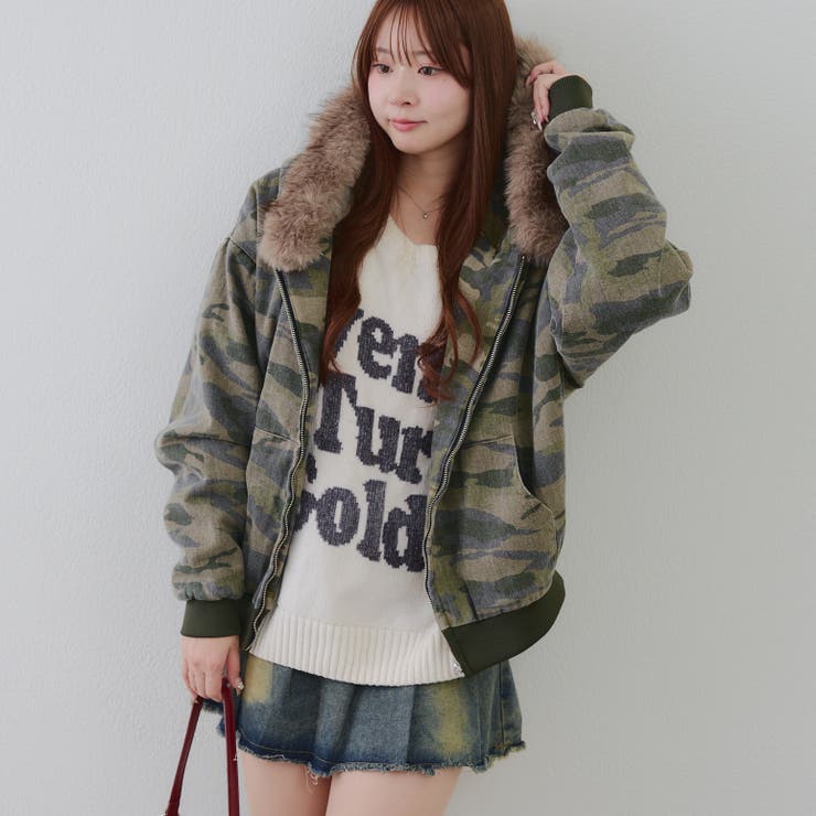 【丈を選べる】ファー付フードブルゾン | RMAF　NICE CLAUP / OLIVE des OLIVE | 詳細画像22 