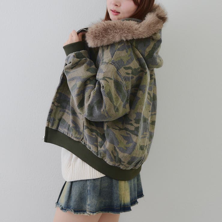 【丈を選べる】ファー付フードブルゾン | RMAF　NICE CLAUP / OLIVE des OLIVE | 詳細画像23 