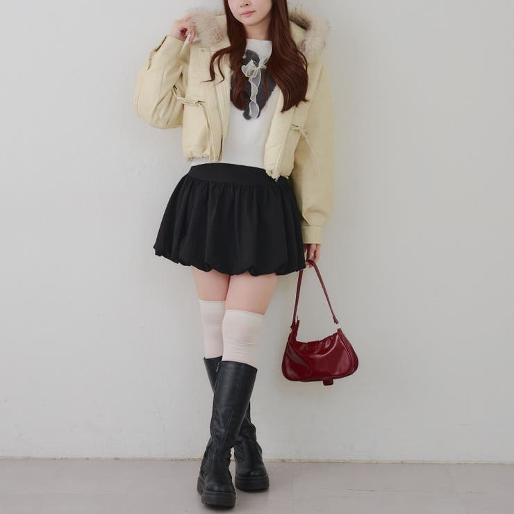 フードファーリボンブルゾン | RMAF　NICE CLAUP / OLIVE des OLIVE | 詳細画像14 