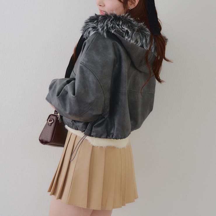 フードファーリボンブルゾン | RMAF　NICE CLAUP / OLIVE des OLIVE | 詳細画像19 