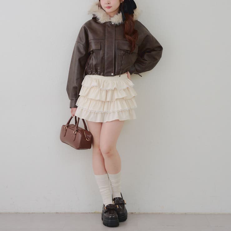 フードファーリボンブルゾン | RMAF　NICE CLAUP / OLIVE des OLIVE | 詳細画像6 