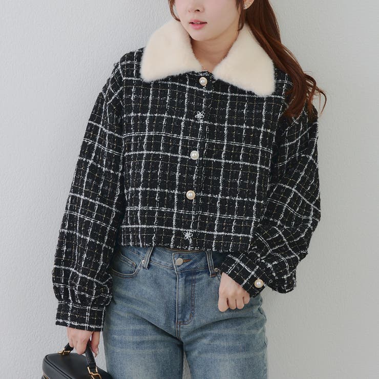 ラメツイード多釦ジャケット | RMAF　NICE CLAUP / OLIVE des OLIVE | 詳細画像1 