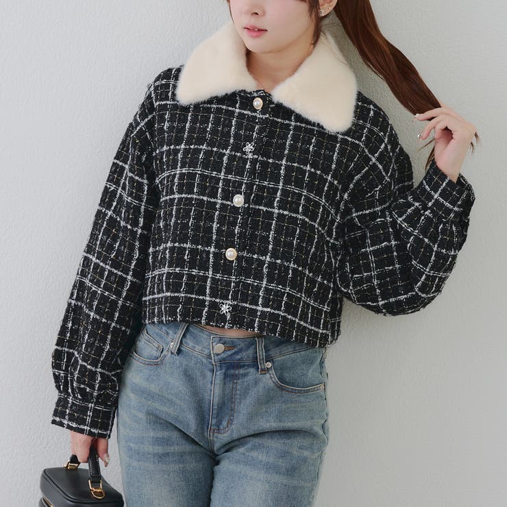 ラメツイード多釦ジャケット | RMAF　NICE CLAUP / OLIVE des OLIVE | 詳細画像2 