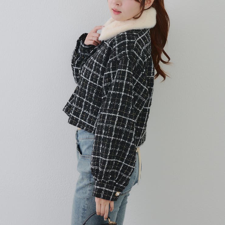 ラメツイード多釦ジャケット | RMAF　NICE CLAUP / OLIVE des OLIVE | 詳細画像4 