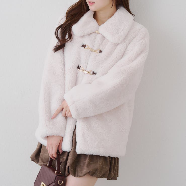 ラビットファービット付きミドルコート | RMAF　NICE CLAUP / OLIVE des OLIVE | 詳細画像6 