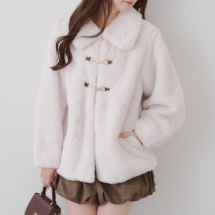ラビットファービット付きミドルコート | RMAF　NICE CLAUP / OLIVE des OLIVE | 詳細画像7 