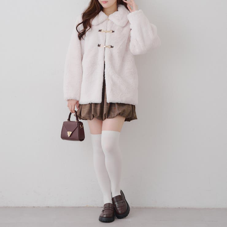 ラビットファービット付きミドルコート | RMAF　NICE CLAUP / OLIVE des OLIVE | 詳細画像10 