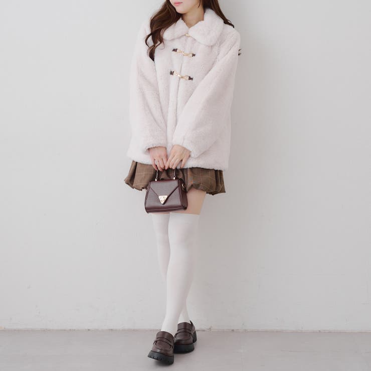 ラビットファービット付きミドルコート | RMAF　NICE CLAUP / OLIVE des OLIVE | 詳細画像11 