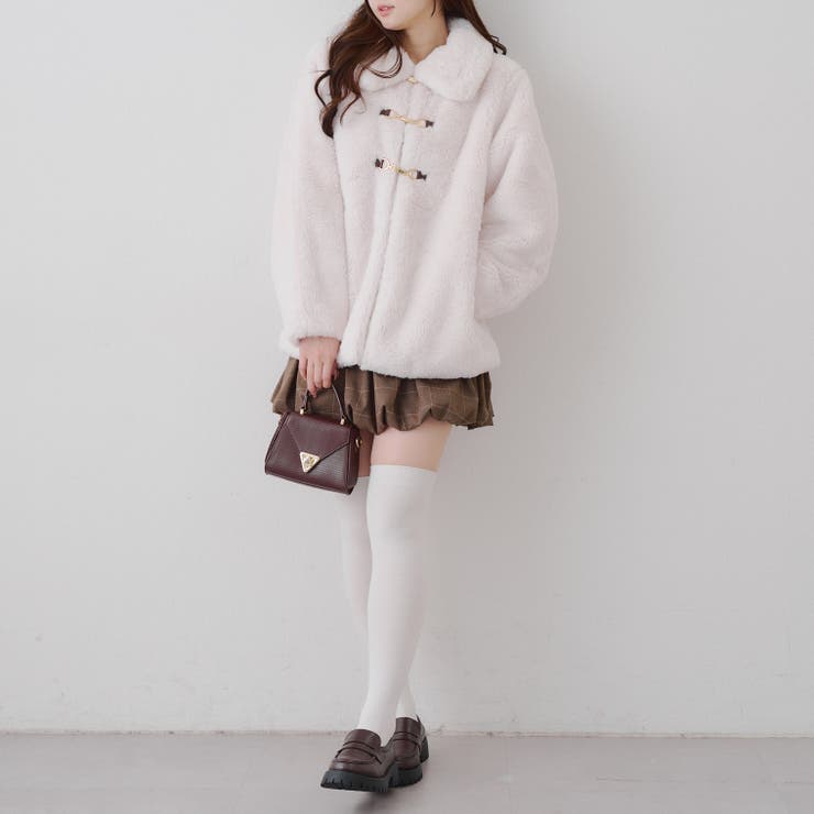 ラビットファービット付きミドルコート | RMAF　NICE CLAUP / OLIVE des OLIVE | 詳細画像12 