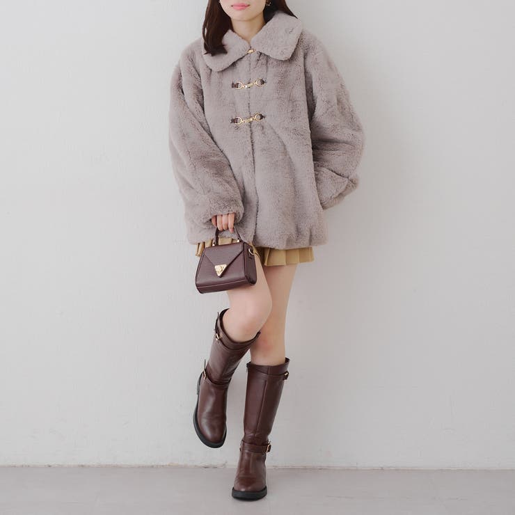 ラビットファービット付きミドルコート | RMAF　NICE CLAUP / OLIVE des OLIVE | 詳細画像18 