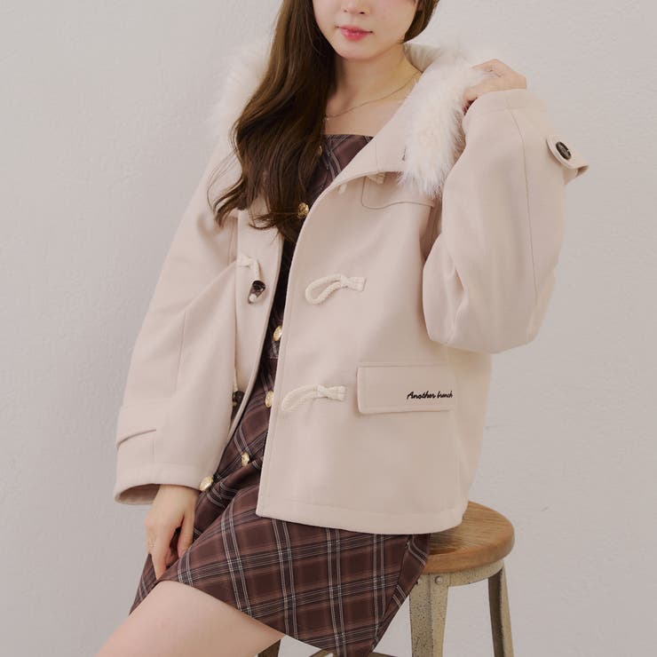 新品未使用✩EMBA✩ウィーゼルミンク✩リバーシブル✩ファーコート✩柔らか軽い ファー付きダッフルコート[品番：OLOW0016804]｜RMAF NICE CLAUP