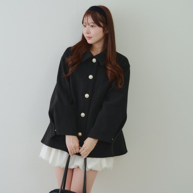 ミドル丈ペプラムコート | RMAF　NICE CLAUP / OLIVE des OLIVE | 詳細画像2 