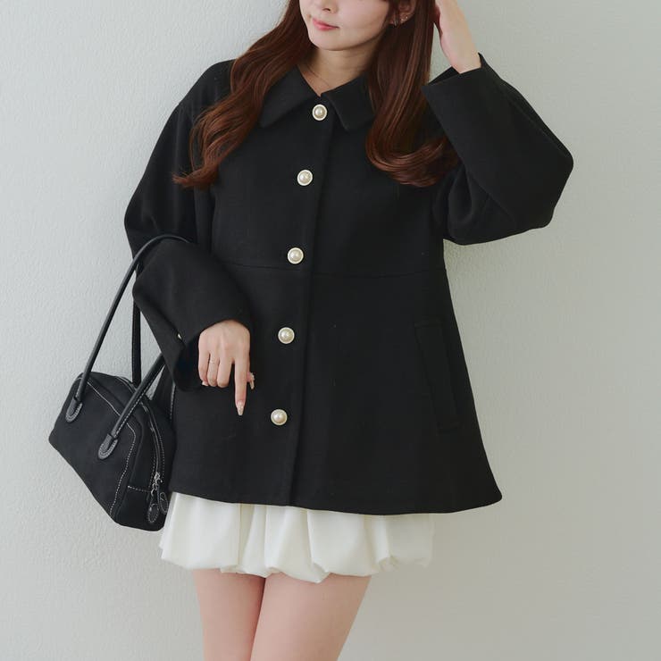 ミドル丈ペプラムコート | RMAF　NICE CLAUP / OLIVE des OLIVE | 詳細画像5 