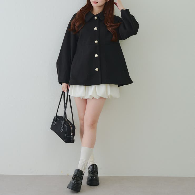 ミドル丈ペプラムコート | RMAF　NICE CLAUP / OLIVE des OLIVE | 詳細画像7 