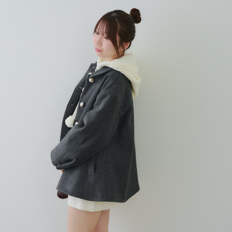 ミドル丈ペプラムコート | RMAF　NICE CLAUP / OLIVE des OLIVE | 詳細画像18 