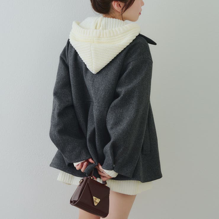 ミドル丈ペプラムコート | RMAF　NICE CLAUP / OLIVE des OLIVE | 詳細画像20 