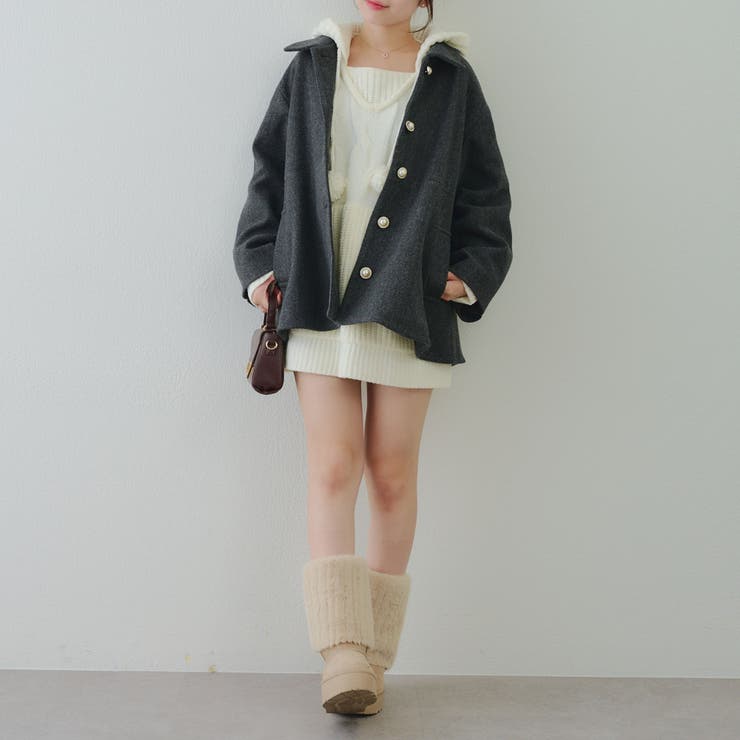 ミドル丈ペプラムコート | RMAF　NICE CLAUP / OLIVE des OLIVE | 詳細画像22 