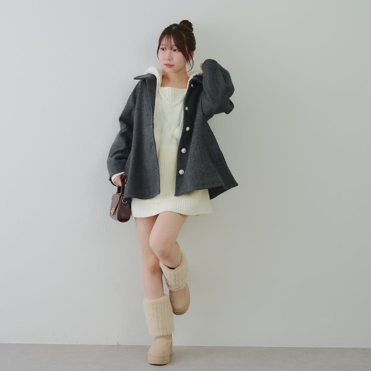 ミドル丈ペプラムコート | RMAF　NICE CLAUP / OLIVE des OLIVE | 詳細画像23 