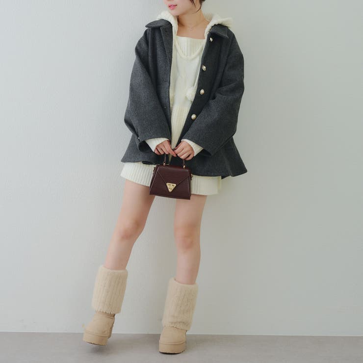 ミドル丈ペプラムコート | RMAF　NICE CLAUP / OLIVE des OLIVE | 詳細画像24 