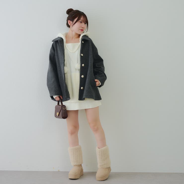 ミドル丈ペプラムコート | RMAF　NICE CLAUP / OLIVE des OLIVE | 詳細画像25 