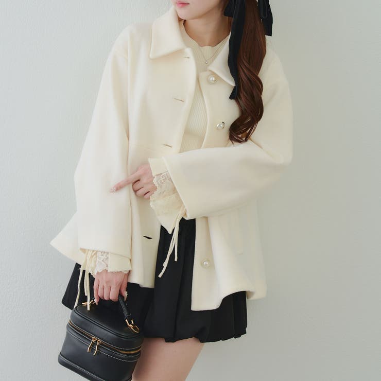 ミドル丈ペプラムコート | RMAF　NICE CLAUP / OLIVE des OLIVE | 詳細画像30 